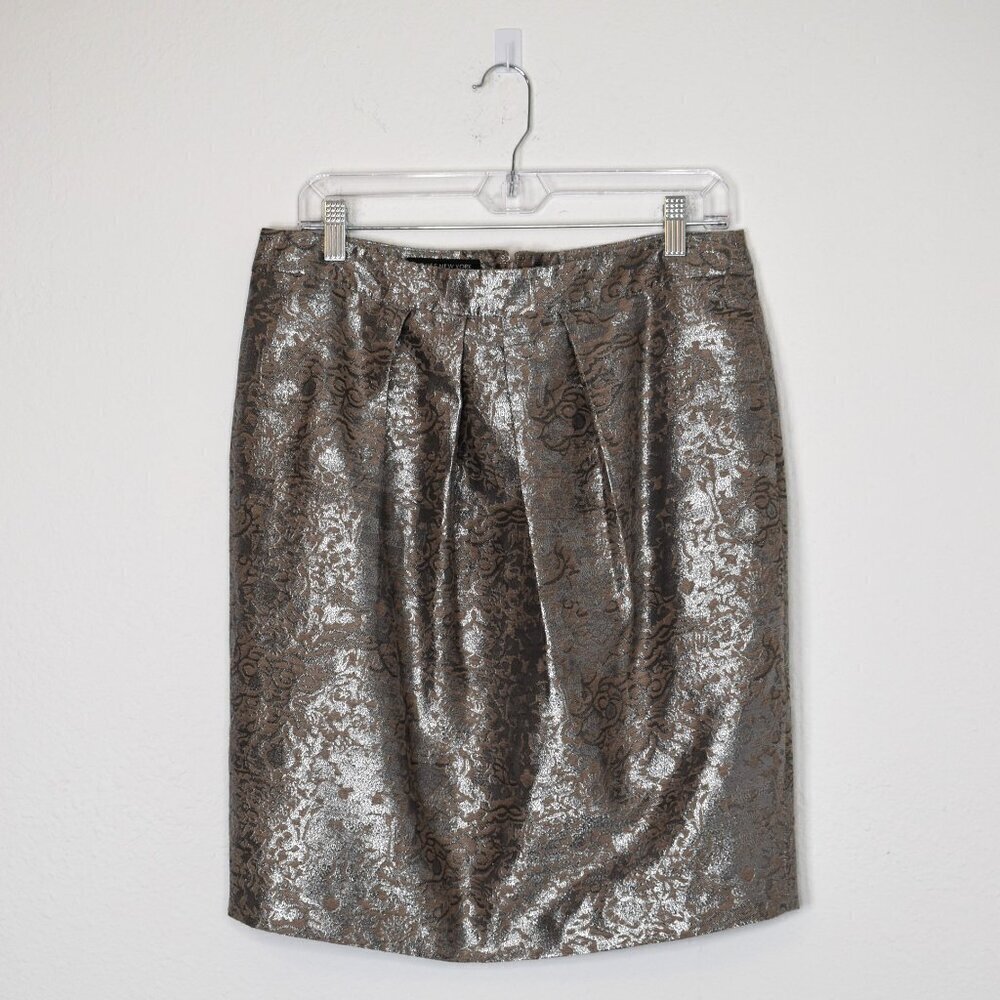Jones New York Floral Brocade Skirt Sz 8 Cocktail Party Whimsygoth Neutral NWT